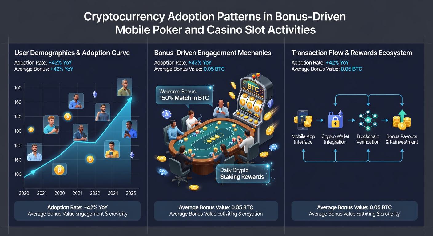 Casino slot game screens on mobile devices illustrating cryptocurrency bonus rounds and reward redemptions