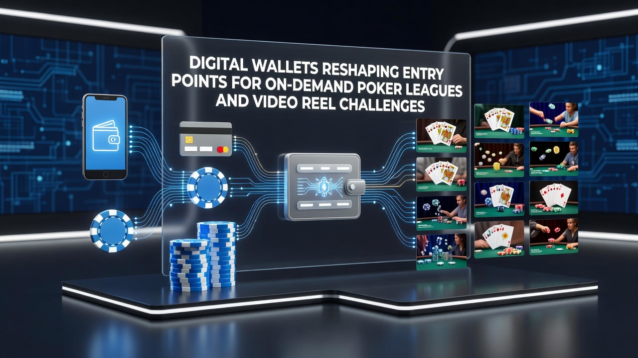 Digital wallet interface showing instant deposits for poker leagues and reel challenges